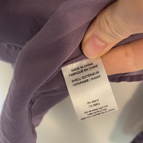 Theory lavender popover style blouse size medium - Picture 3 of 7